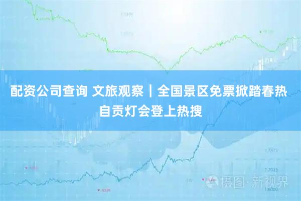 配资公司查询 文旅观察｜全国景区免票掀踏春热 自贡灯会登上热搜